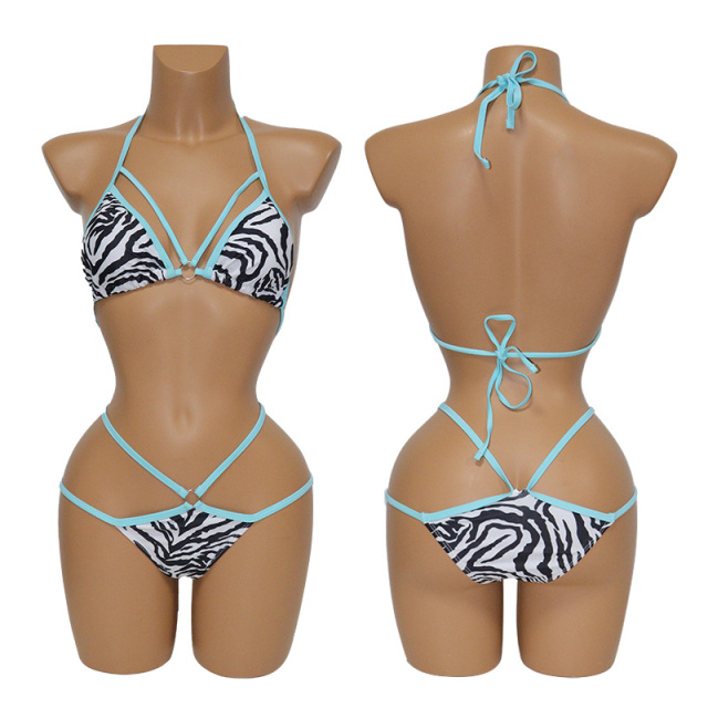 Sexy Zebra Print Two Piece Bathing Suits Exporter