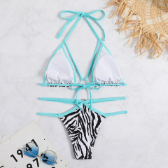 Sexy Zebra Print Two Piece Bathing Suits Exporter