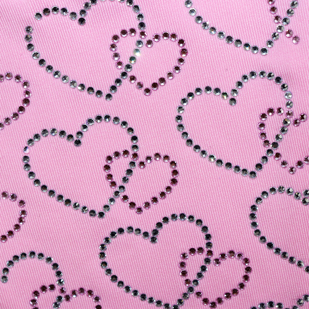 Pink Heart Shaped Rhinestone Pole Wear Bathing Suit Manufacturer