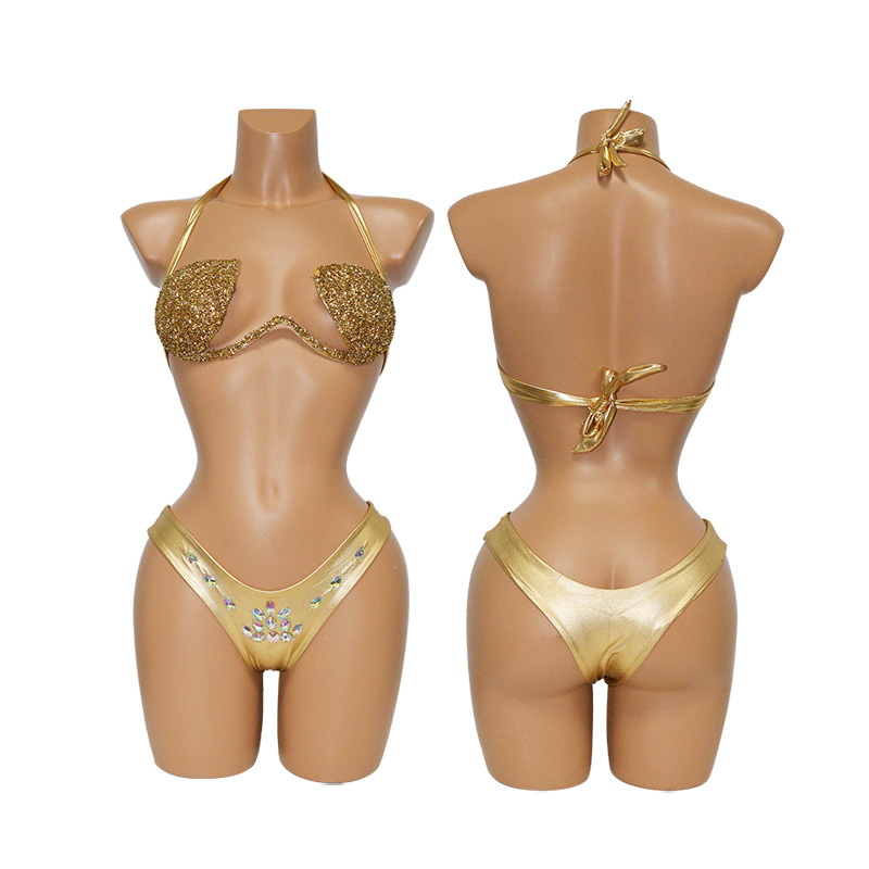 Luxury Diamond Two Piece Samba Dance Costume Supplier