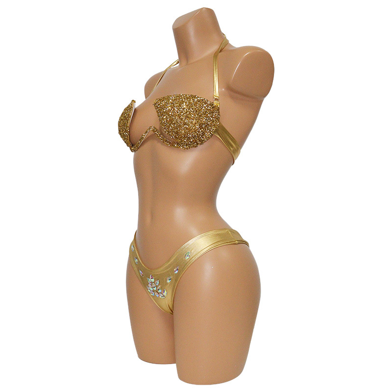 Luxury Diamond Two Piece Samba Dance Costume Supplier
