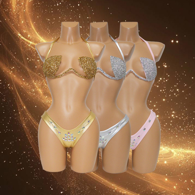 Luxury Diamond Two Piece Samba Dance Costume Supplier