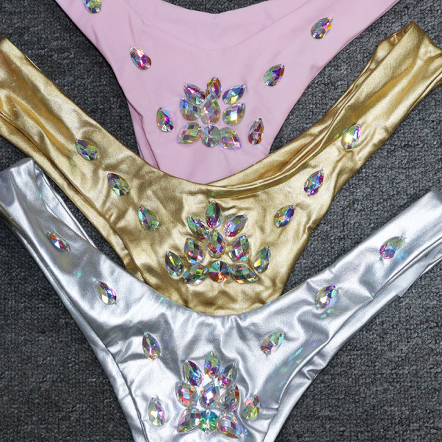 Luxury Diamond Two Piece Samba Dance Costume Supplier