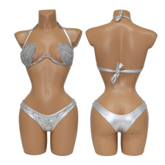Luxury Diamond Two Piece Samba Dance Costume Supplier