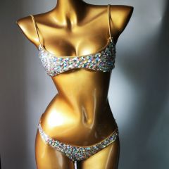 2 Pieces Jeweled Bikini Festival Carnival Outfits Factory