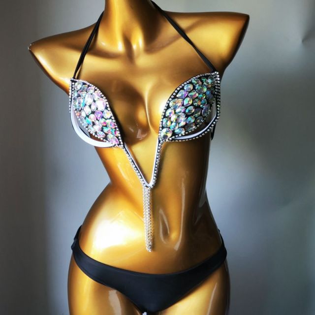 Sexy Deep V Carnival Festival Outfits with Rhinestone Wholesale