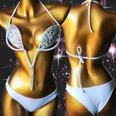 Sexy Deep V Carnival Festival Outfits with Rhinestone Wholesale