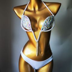 Sexy Deep V Carnival Festival Outfits with Rhinestone Wholesale