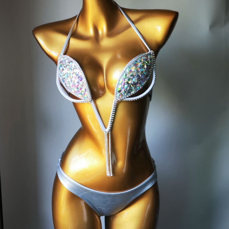 Sexy Deep V Carnival Festival Outfits with Rhinestone Wholesale