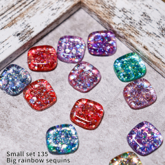 rainbow glitter gel