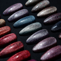 rainbow diamond disco cat eye