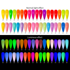 neon luminous gel 36 colors