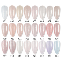 nude glitter gel