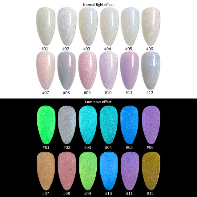 Luminous pearl thread gel