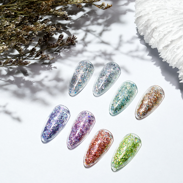 shinny colorful glitter gel