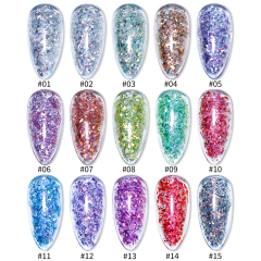 shinny colorful glitter gel