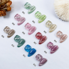 Spring and Summer ice crystal cat eye gel
