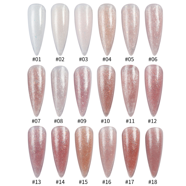 Crystal builder gel 18 colors
