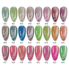 Spring and Summer ice crystal cat eye gel