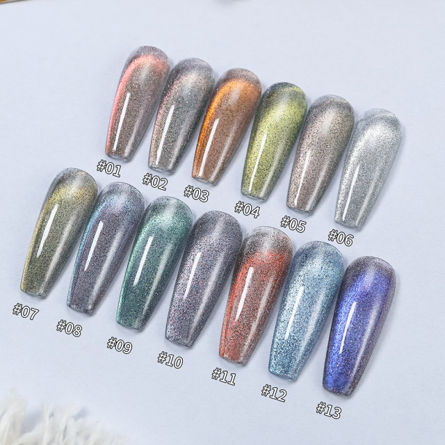 Dynamic disco cat eye gel