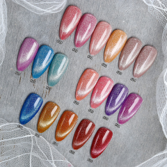 Brocade ice crystal cat eye base gel