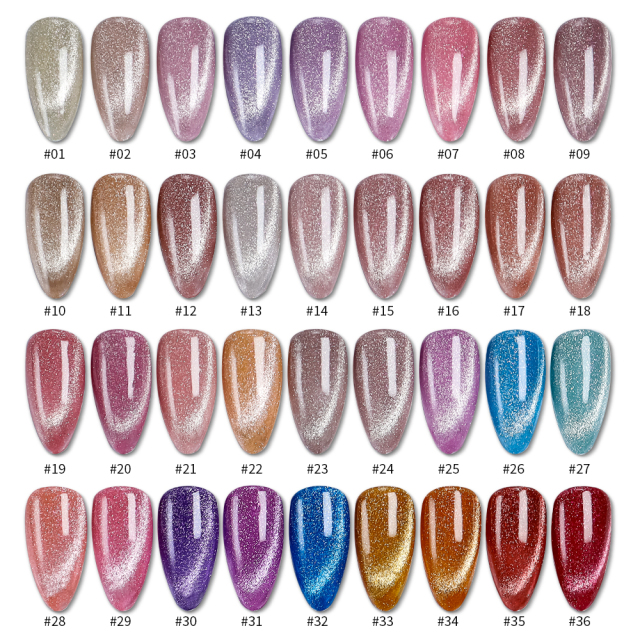 Brocade ice crystal cat eye base gel