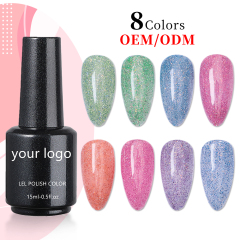 luminous macaron glitter gel