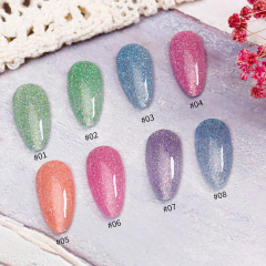 luminous macaron glitter gel
