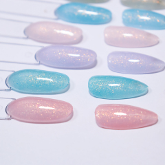 neon luminous glitter gel