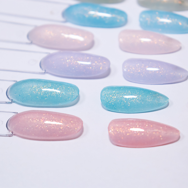 neon luminous glitter gel
