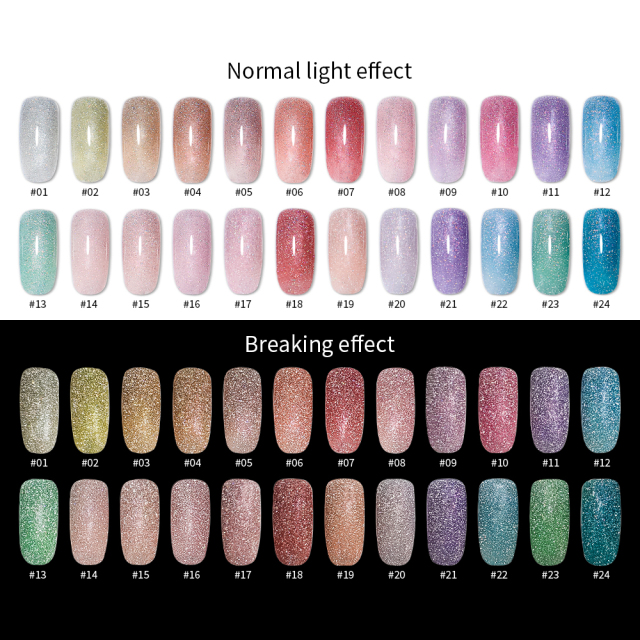 rainbow shiny disco gel