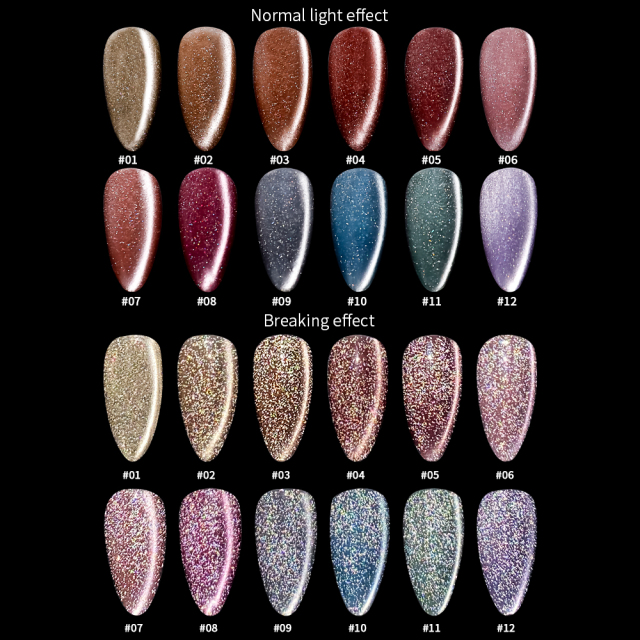 rainbow disco ice cat eye