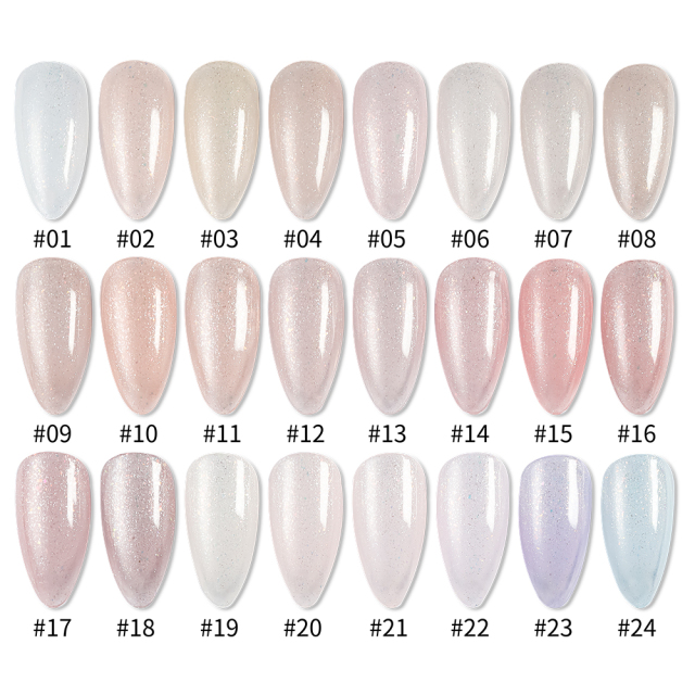 nude glitter gel