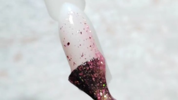 Rainbow glitter base gel