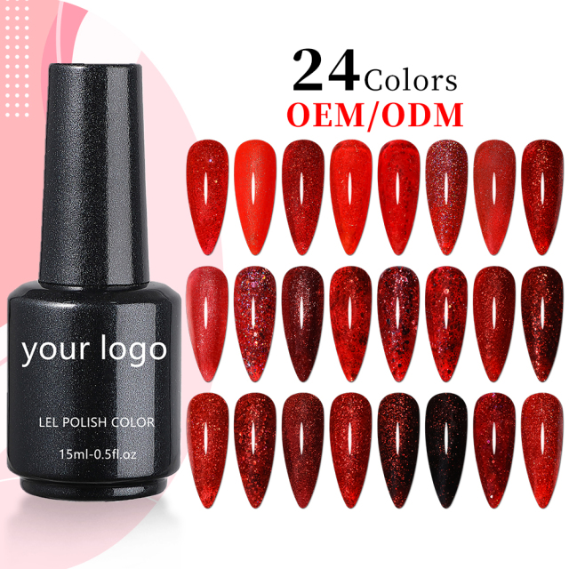 Red series glitter gel