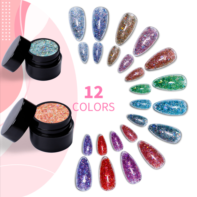 Laser glitter gel