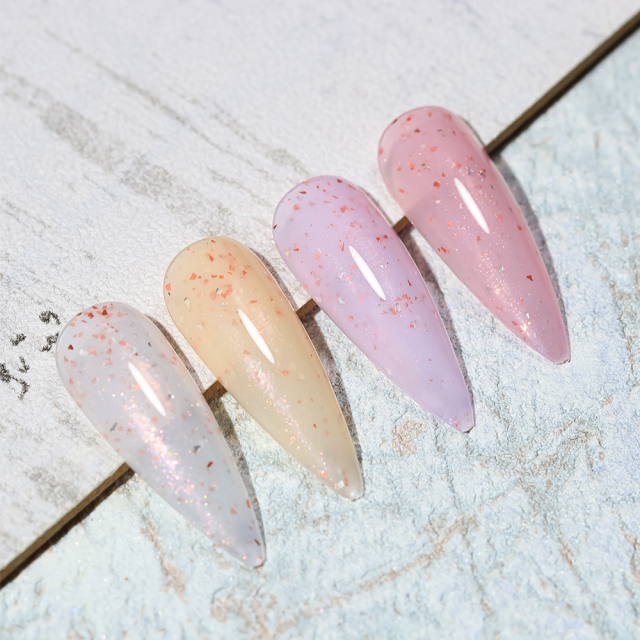glitter nude base gel