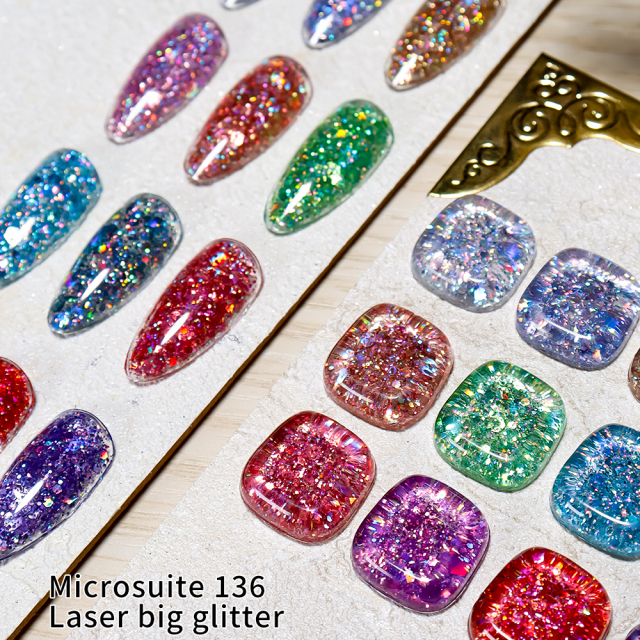 Laser glitter gel