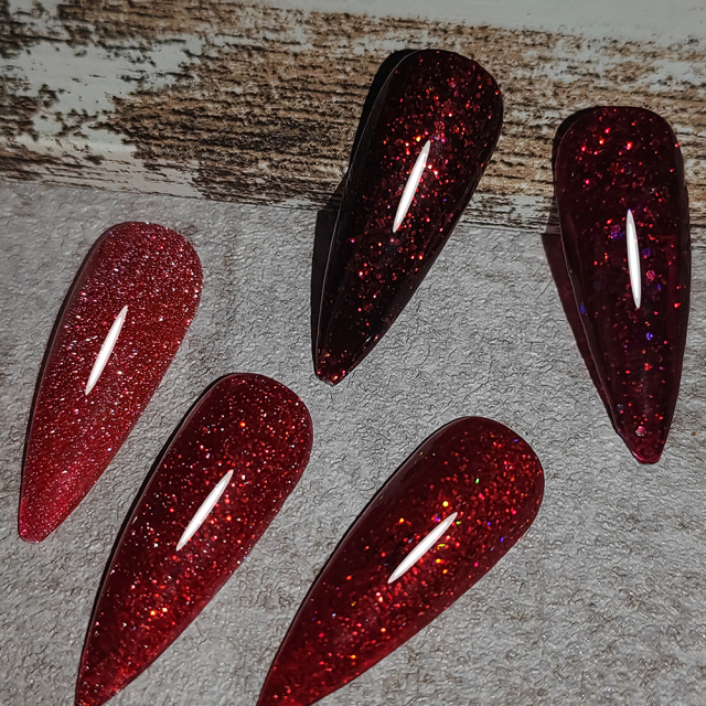 Red series glitter gel