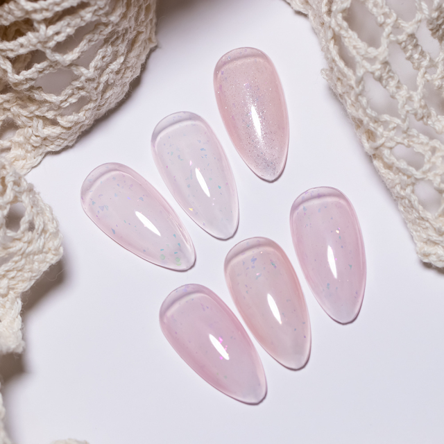 nude glitter base gel
