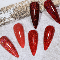 Red series glitter gel