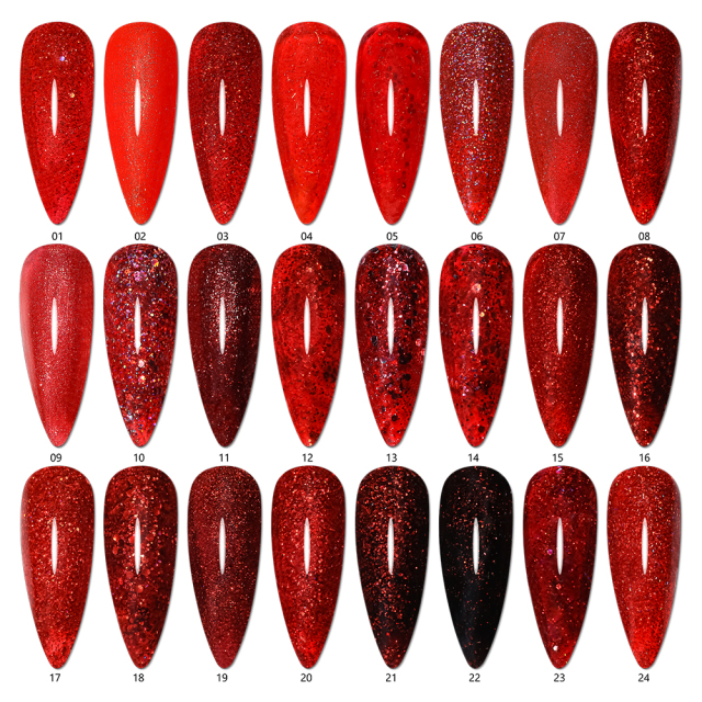 Red series glitter gel