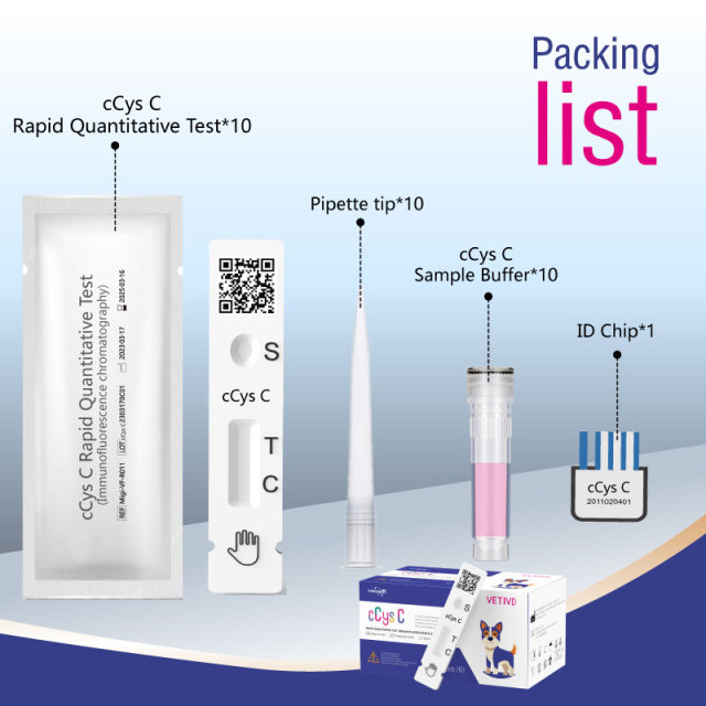 cCys C Canine Rapid Tests(FIA) | Canine Cystatin C(cCys C) Rapid Quantitative Test | VETIVD™ cCys C 10 minutes to detect results