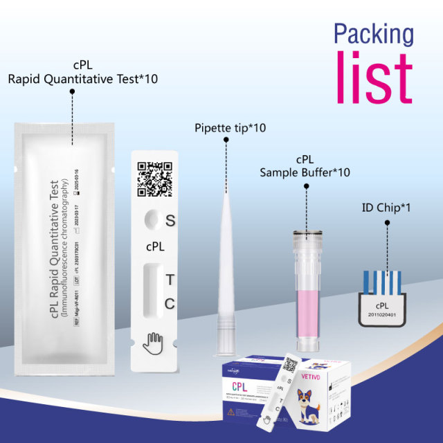 cPL Canine Rapid Tests(FIA) | Canine Pancreatic Lipase (cPL)Rapid Quantitative Test | VETIVD™ cPL  15 minutes to detect results