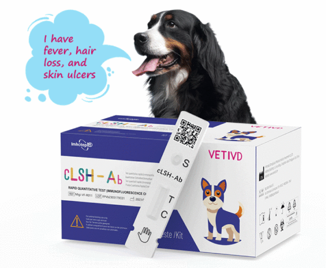 cLSH-Ab Canine Rapid Tests(FIA) | Canine Leishmania Antibody (cLSH-Ab) Rapid Quantitative Test | VETIVD™ cLSH-Ab 10 minutes to detect results