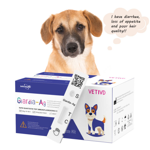 Giardia-Ag Canine Rapid Tests(FIA) | Giardia-Antigen (Giardia-Ag) Rapid Quantitative Test | VETIVD™Giardia-Ag 10 minutes to detect results
