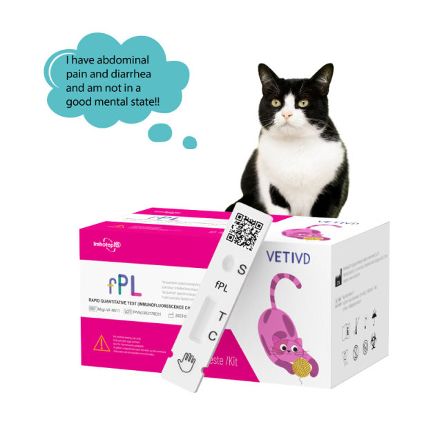fPL Feline Rapid Tests(FIA) | Feline Pancreatic Lipase (fPL) Rapid Quantitative Test | VETIVD™ fPL 15 minutes to detect results