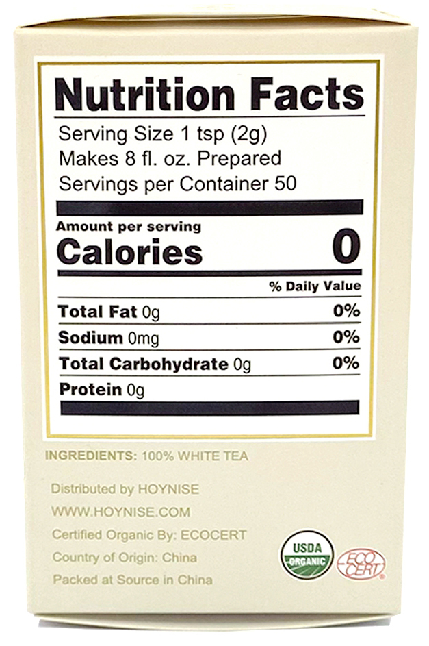 OGANIC CHINESE WHITE TEA HIGH MOUNTAIN TEA