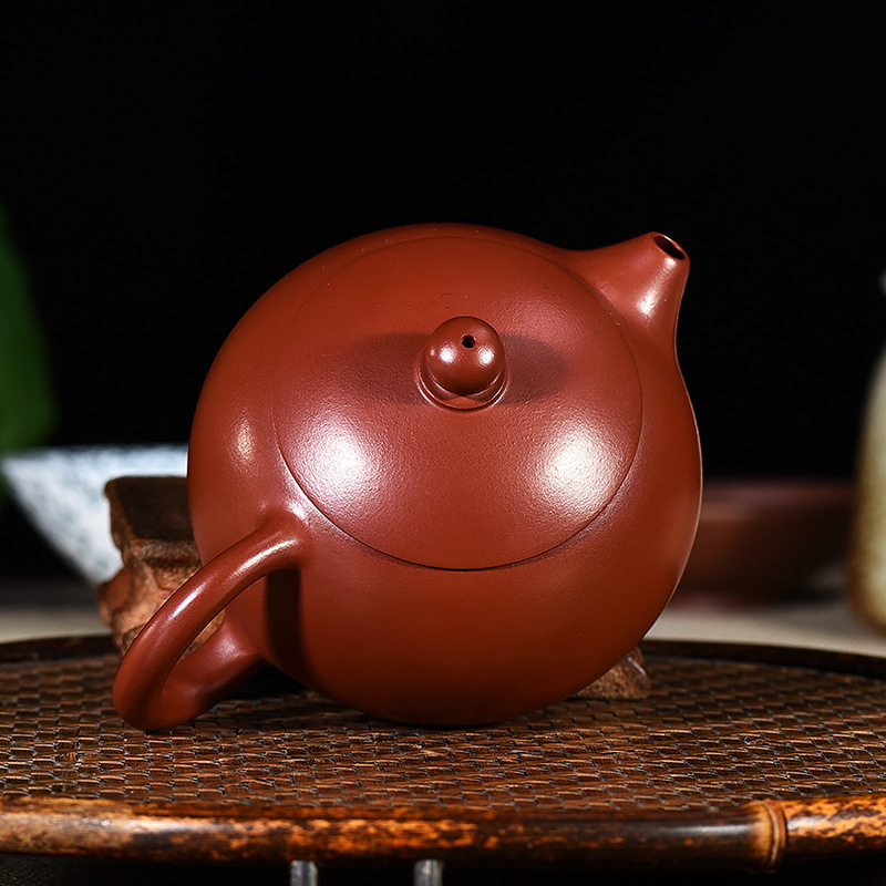 Purple clay teapot