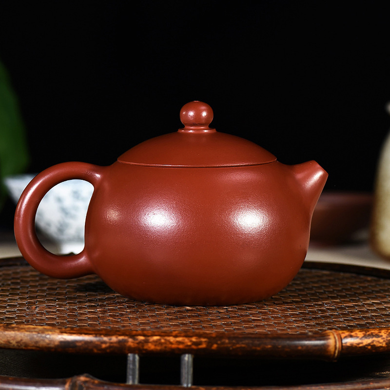Purple clay teapot